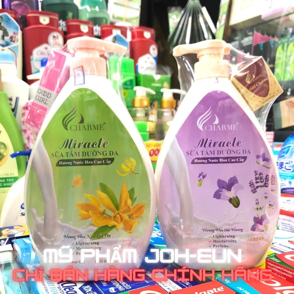 Sữa Tắm Miracle 1000ml Hương Nước Hoa Ngọc Lan Tây &amp; Oải Hương ( tặng kèm chai nước hoa nhỏ)