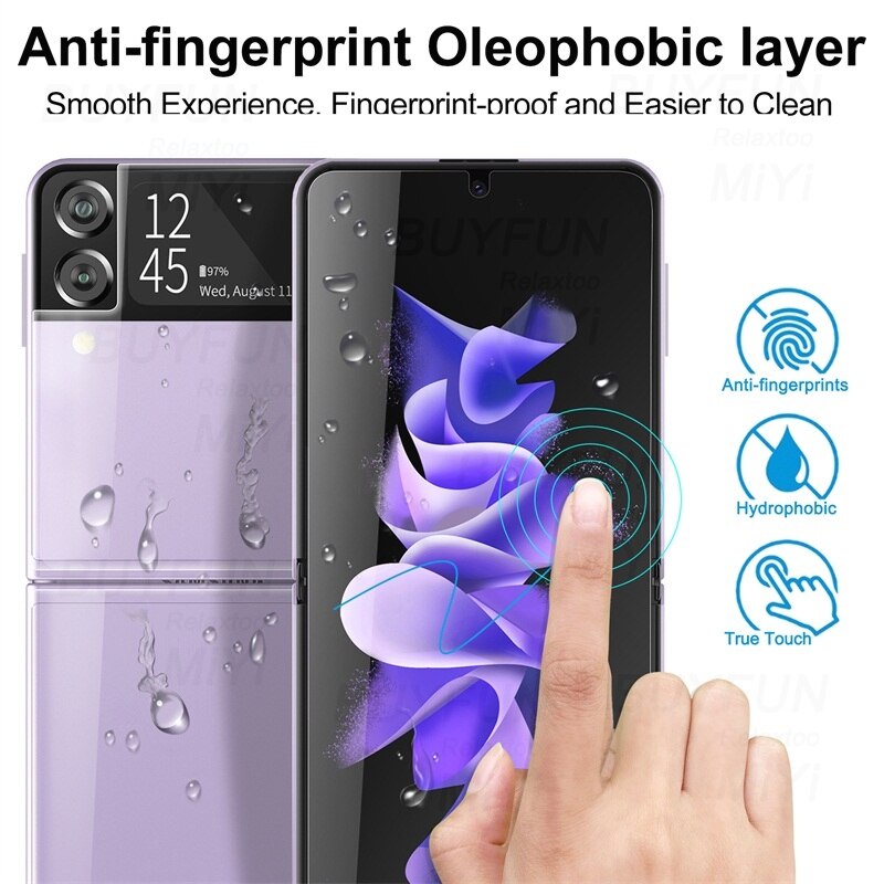 Miếng dán bảo vệ mặt trước + mặt sau + camera cho Galaxy Z Flip 3 (có bán lẻ)