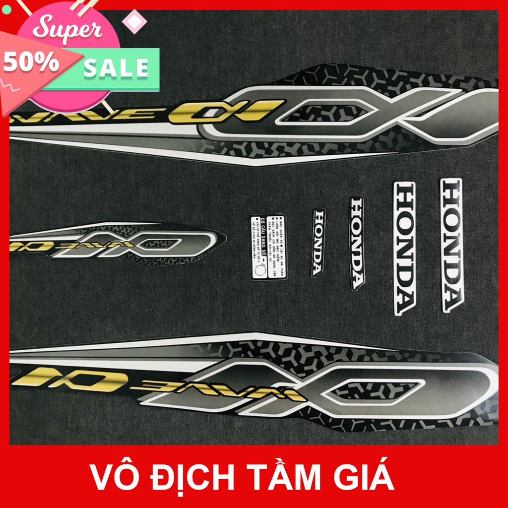 [GIÁ GỐC]  NGUYÊN BỘ TEM RỜI 3 LỚP DÀNH CHO XE MÁY HONDA WAVE A WAVE ALPHA 2019 CAO CẤP CỰC ĐẸP