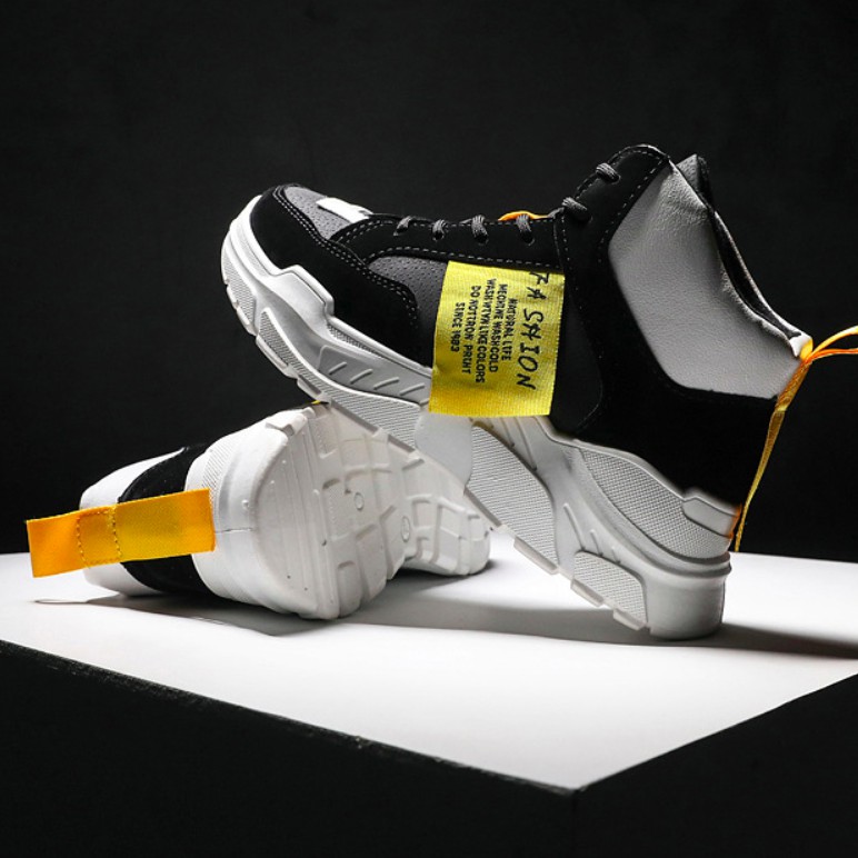 Giày sneaker nam cao cổtăng chiều caoUlzzangboy, Tăng 7cm chiều cao với 2 màu đế trắng và đế đen cá tính Hot 2019 | BigBuy360 - bigbuy360.vn