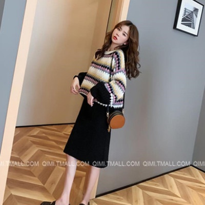 Thời Trang Set Áo Sweater + Chân Váy Thiết Kế Thanh Lịch Cho Nữ | BigBuy360 - bigbuy360.vn