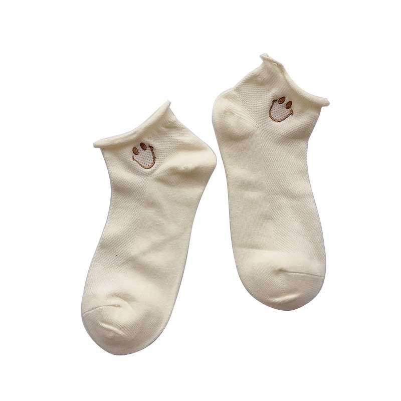 Vớ Tất Cổ Ngắn Mặt Cười Xoăn [FREESHIP] vải cotton kháng khuẩn, hàng loại 1 bao đổi trả dành cho cả nam và nữ