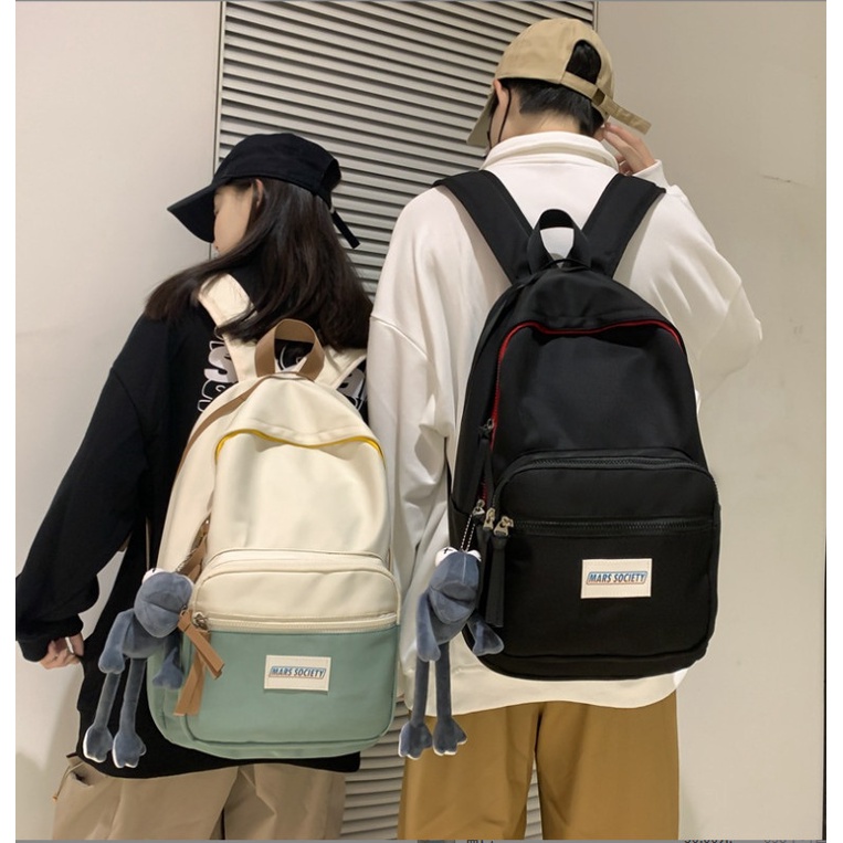 Balo nam nữ ulzzang đi học ba ngăn phối màu BAG U PK328