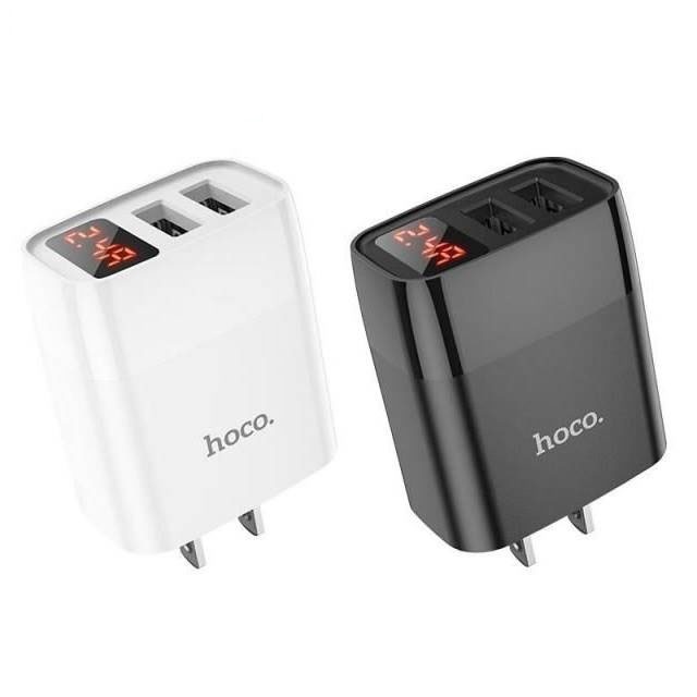 Củ sạc Hoco C86 chính hãng Cốc sạc nhanh 12W đa năng 2 cổng tiện lợi có đèn led hiển thị dòng điện - SATOPA