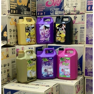 Nước giặt xả đậm đặc 6in1 SPJ ĐEN VÀ TÍM THÁI LAN 5lít