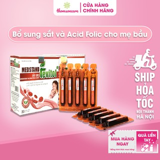 Thực phẩm bổ sung sắt cho bà bầu dạng ống - Không gây táo bón - Hộp 20 ống Medstand Fevito