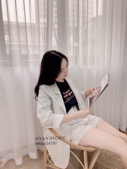 [Ảnh thật/Video] SET VEST/BLAZER KẺ SỌC HÀN QUỐC | BigBuy360 - bigbuy360.vn
