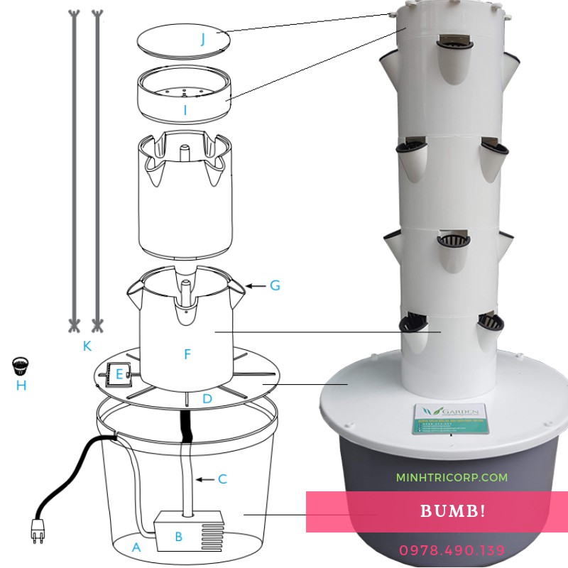 Máy Bơm Lifetech AP 3100 - Sử dụng cho thủy canh, nông nghiệp và hồ cá - bơm cao trên 2m