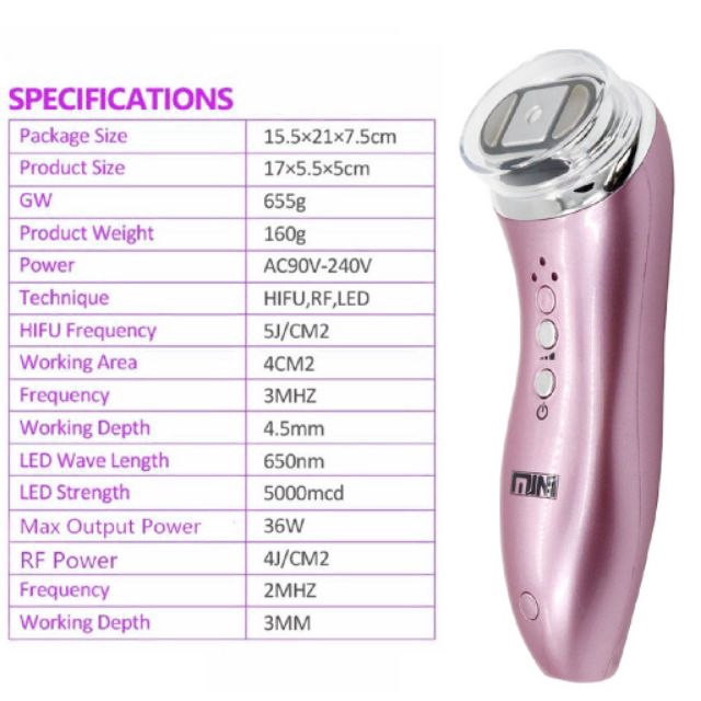 Máy hifu Siêu Âm rf ems Làm Săn Chắc Nâng Cơ Mặt Chống Nếp Nhăn