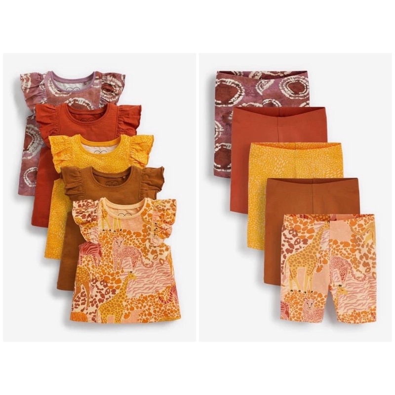 Set 5 áo cánh tiên, 5 quần cotton mềm mịn săn sale