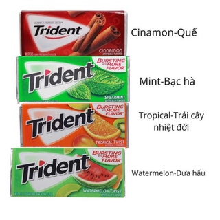 Kẹo Trident Mỹ hương Quế & Bạc Hà
