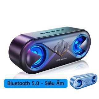 LOA BLUETOOTH MINI, LOA NGHE NHẠC MINI, Âm BASS mạnh mẽ, có Đèn LED