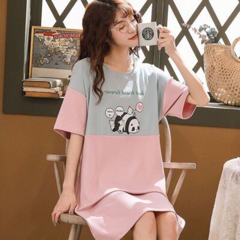 [VIDEO THẬT] Đầm Mặc Nhà Đáng Yêu Cho Nữ, Đầm Ngủ Vải Mềm Mát | BigBuy360 - bigbuy360.vn