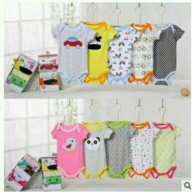 Sét 5 body cộc tay cho bé trai gái