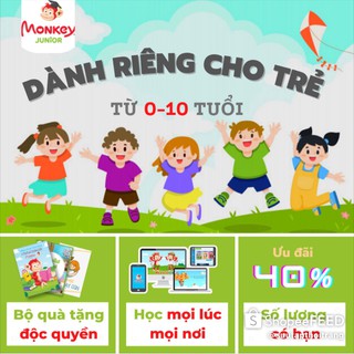 Toàn quốc [E-voucher] MONKEY STORIES - Mã học phần mềm tiếng Anh + 3 tháng Monkey Math