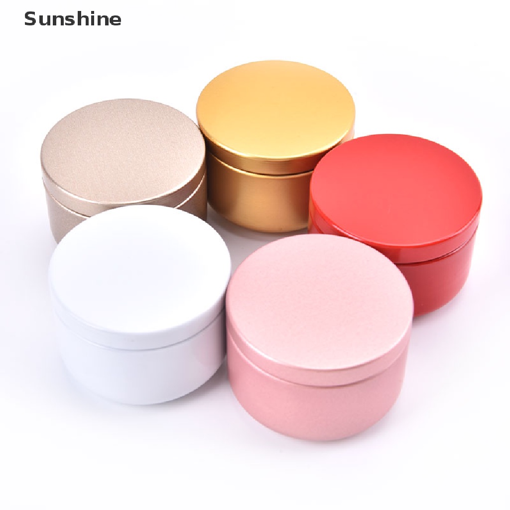 Hộp Thiếc Nhôm Tròn Đựng Nến Tiện Dụng Khi Đi Du Lịch