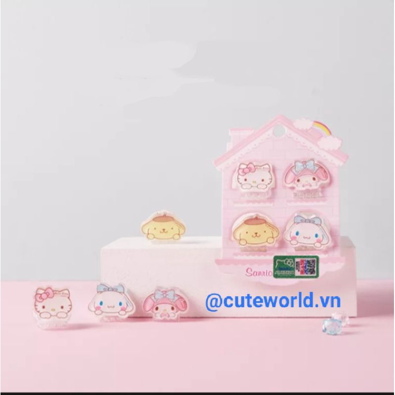 Kẹp Mini Cinnamoroll Melody Pudding Kuromi Kitty