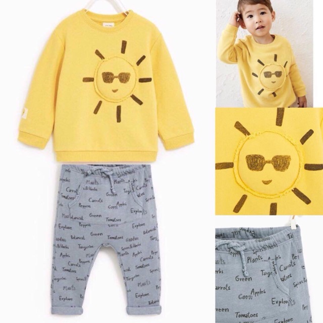 Bộ nỉ da cá zara boy.(235k sale 150k)