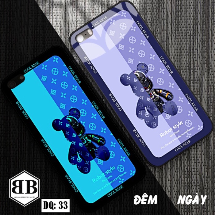 Ốp lưng kính Dạ Quang iphone 5 / 5s / 5SE / 5 SE phát sáng trong đêm hình nội thất máy