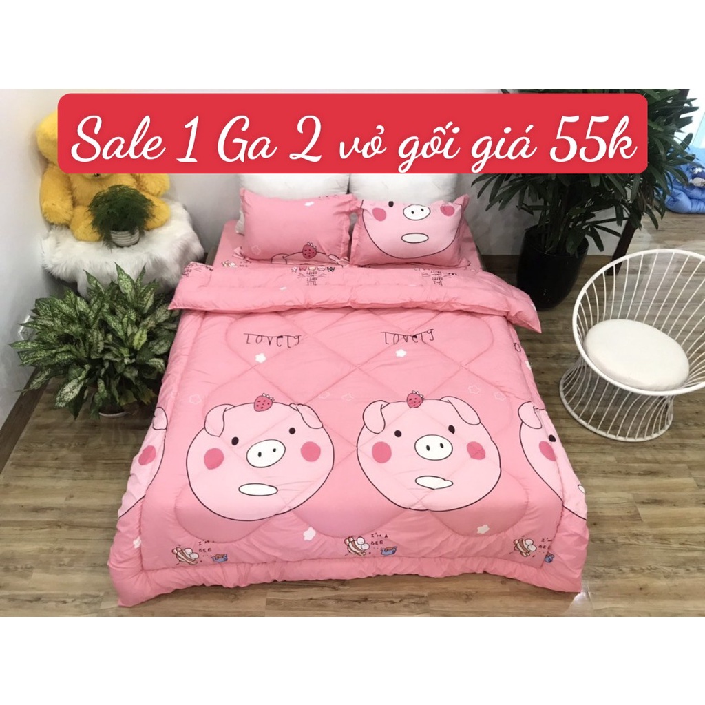 [sale 55k]Bộ Ga Gối 3 Món[1m5x2m,1m6x2m]được chọn mẫu
