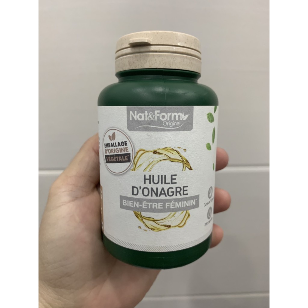 Tinh dầu hoa anh thảo Nat &Form Huiled'onagre-200 viên hàng pháp