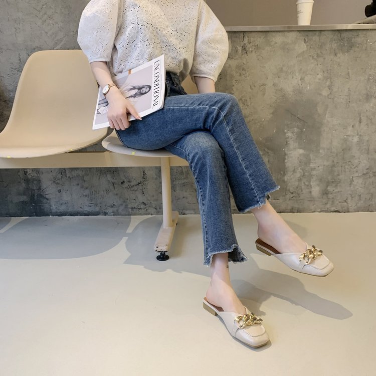 [ Mã 66CBSALE giảm 30K đơn 200K] Dép Đế Bằng Mũi Vuông Thời Trang Nữ | BigBuy360 - bigbuy360.vn