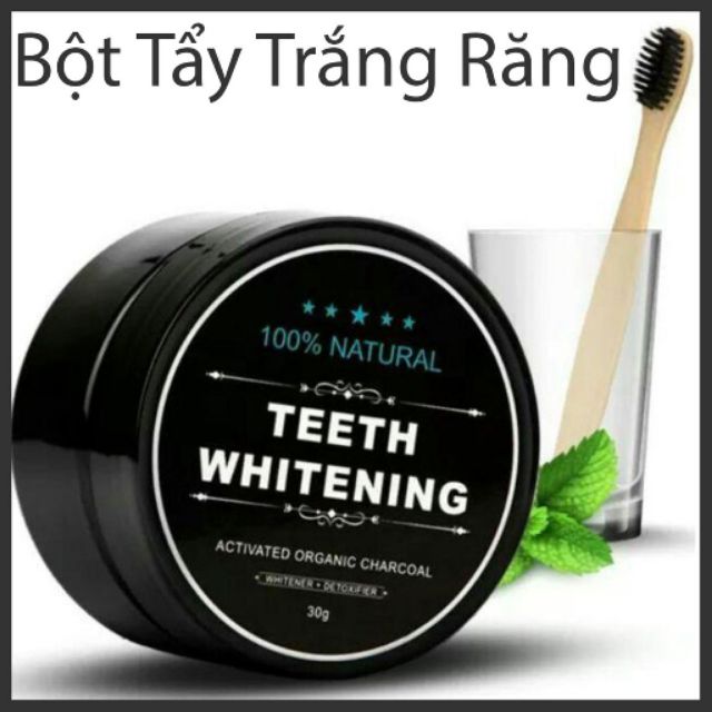 Bột tẩy trắng răng than hoạt tính teeth whitening