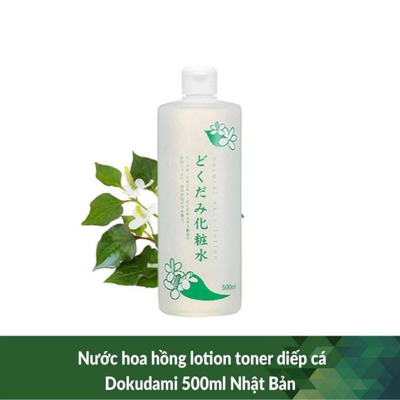 Nước hoa hồng lotion toner diếp cá Dokudami Nhật Bản 500ml