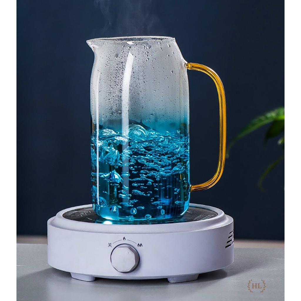SALE NGHỈ TẾT Bộ Bình 6 Cốc Ly Thủy Tinh Trong suốt Màu Xanh Đại Dương Chịu nhiệt Cao Đẹp Giá rẻ
