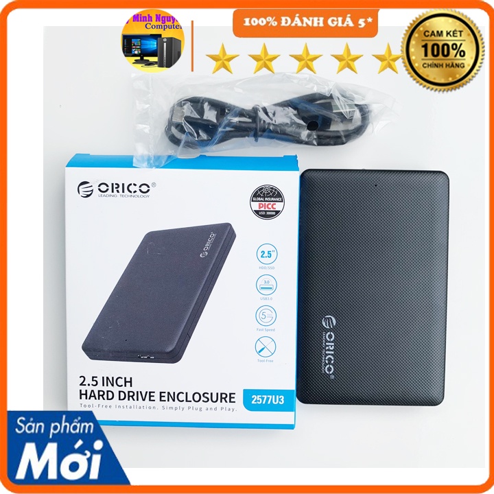 USB Box ổ cứng 2.5 Orico 2577U3 Sata 3.0 Dùng cho HDD-SSD,Hộp đựng ổ cứng bảo hành 12 tháng