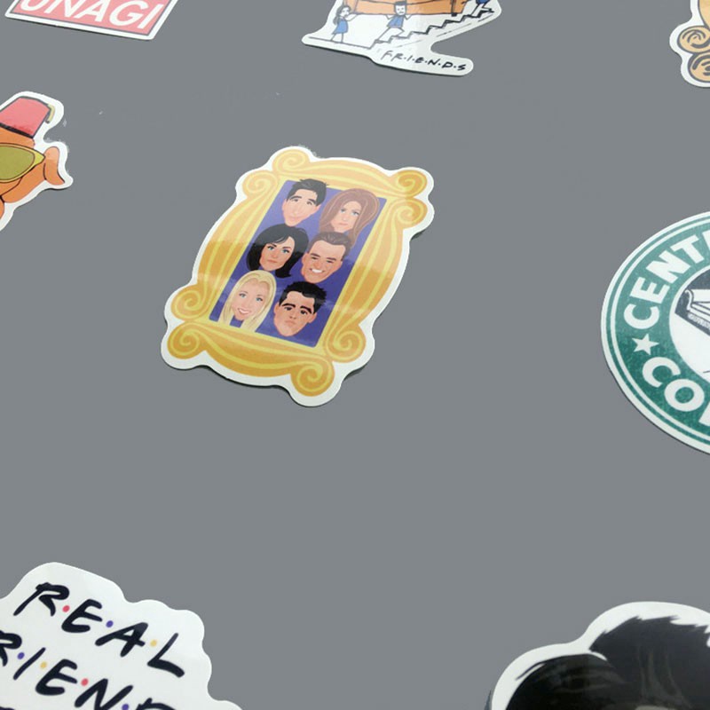 Bộ 34 Miếng Dán Trang Trí Chống Thấm Nước Họa Tiết TV Mỹ