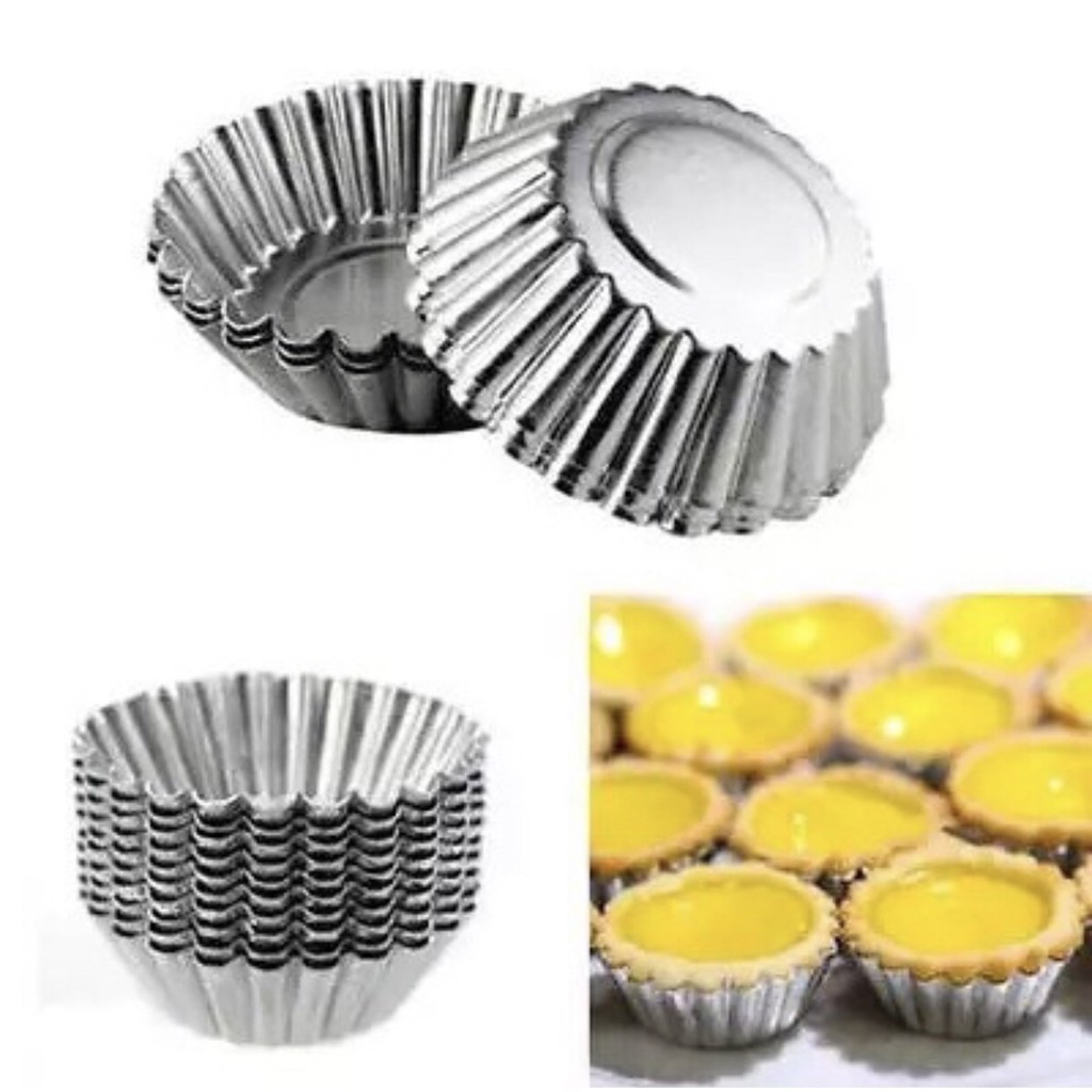 Khuôn bánh tart viền hoa bằng nhôm