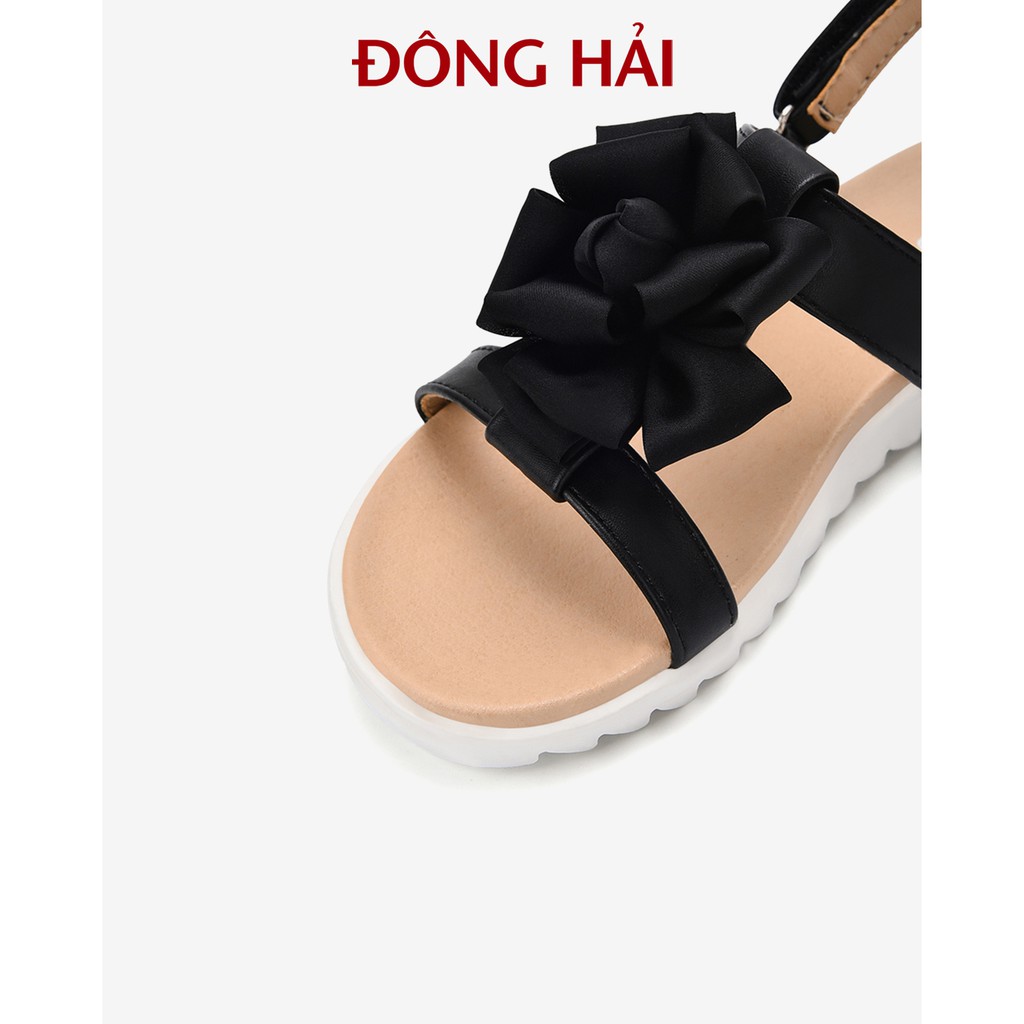 Sandal bé gái Zucia đính nơ hoa đế bằng chống trơn - SHL67