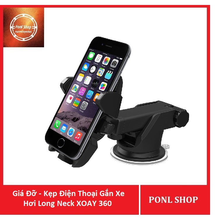 Giá Đỡ - Kẹp Điện Thoại Gắn Xe Hơi Long Neck XOAY 360 | BigBuy360 - bigbuy360.vn