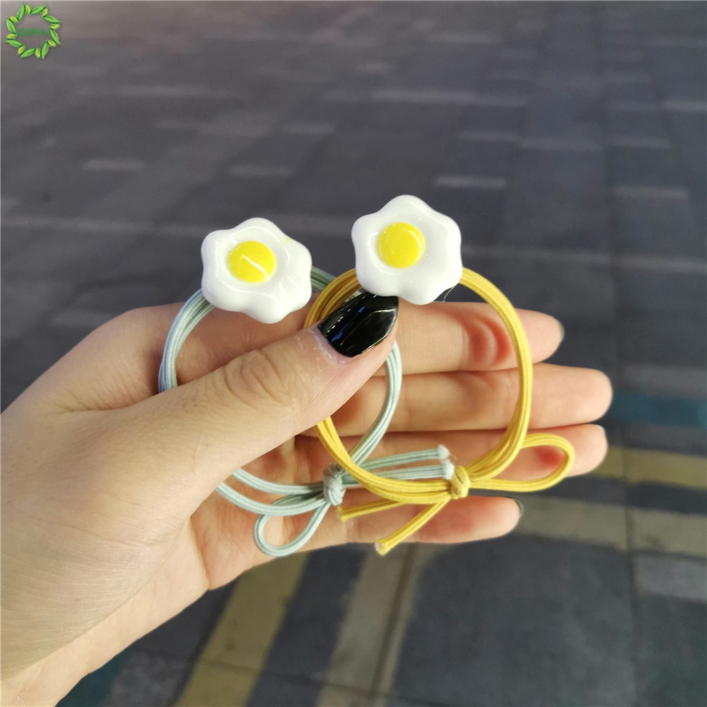 Dây buộc tóc, chun tóc mặt hình trứng ốp la 3D đáng yêu 🍀Clovershop68🍀