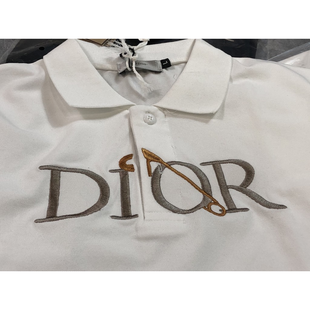 Áo polo Dior nam logo thêu - Áo phông Dior nam cổ bẻ - Polo nam