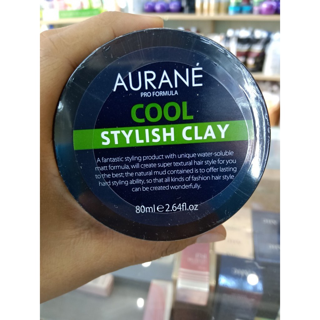 Sáp Vuốt Tóc Aurane Cool Stylish Clay 80ml Xanh. - Sáp tạo kiểu tóc