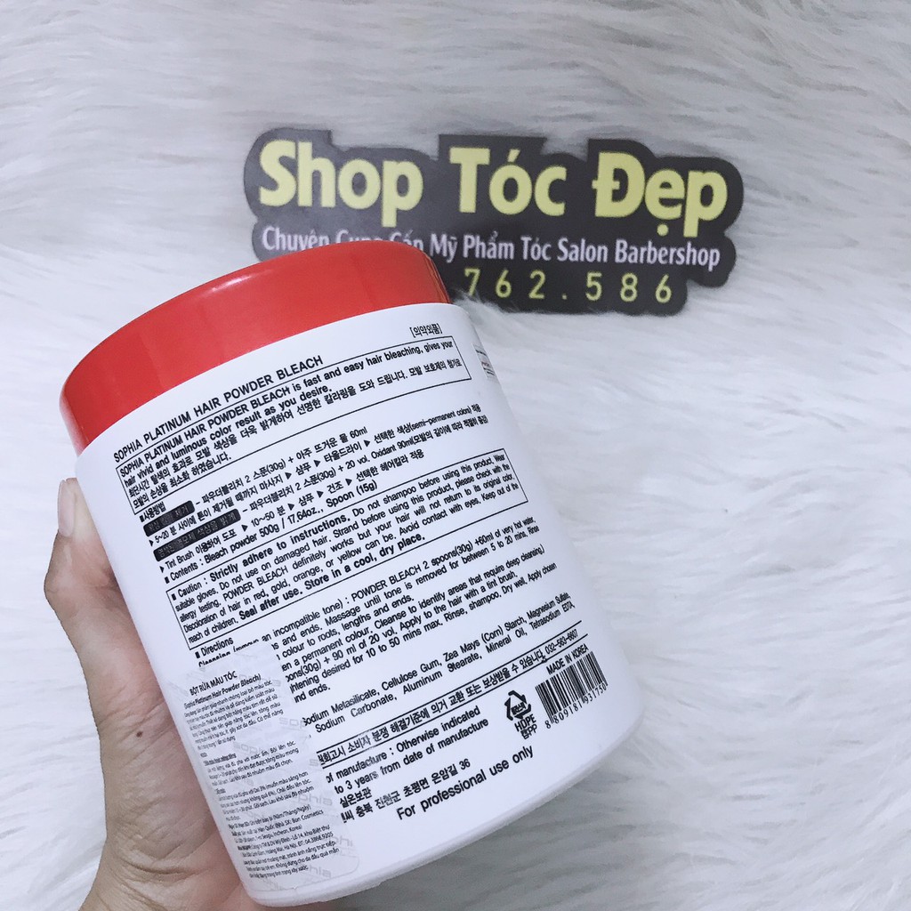 Bột tẩy rửa màu tóc hair sophia powder bleach 500gr