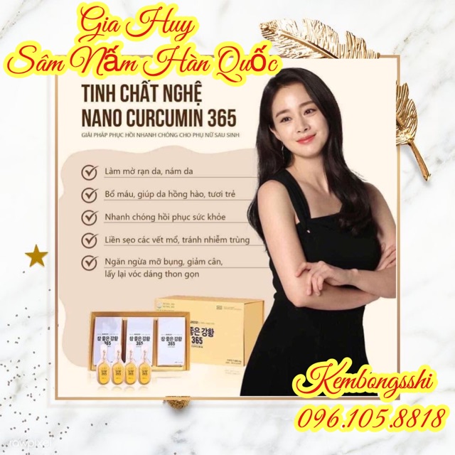 [GIÁ SỈ] Nghệ Nano 365 Hàn Quốc, Hộp 96 ống