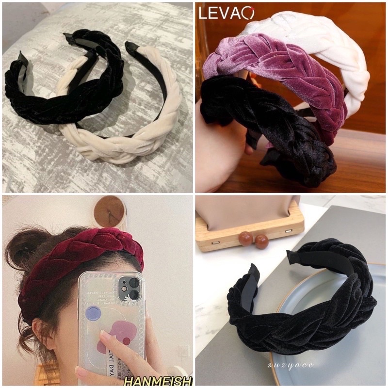 Bờm tóc, cài tóc nhung sang chảnh