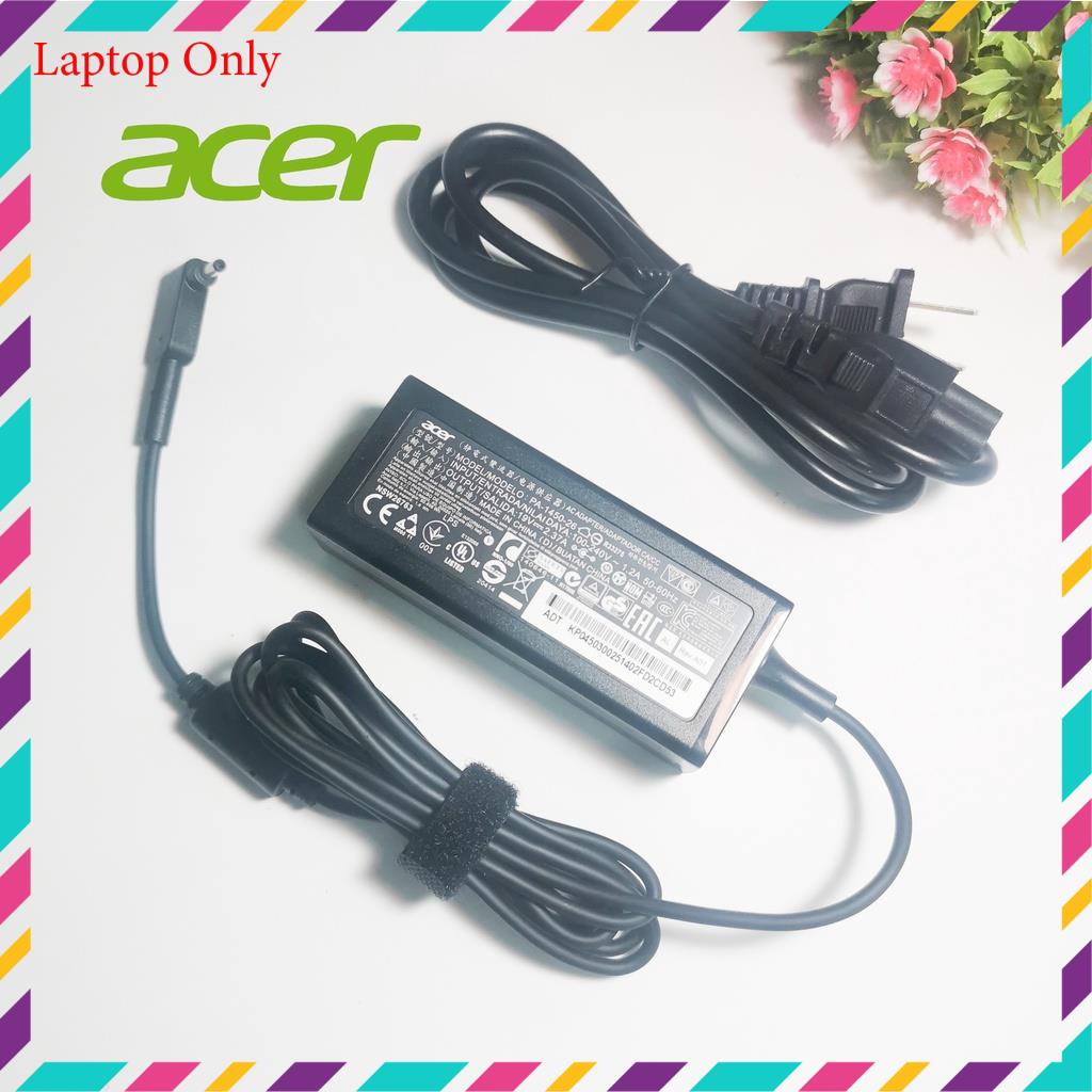 Sạc Laptop Acer 19V - 2.37A - 45W Zin chính hãng chân nhỏ 3.0mm x 1.1mm, adapter laptop acer