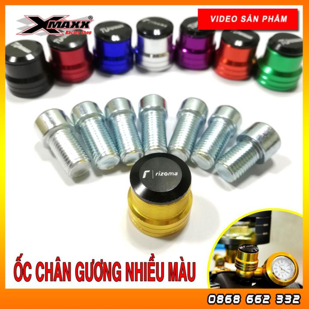 FreeShip- Ốc chân gương xe máy nhôm CNC có lắp bịt.Dùng cho các dòng xe Honda