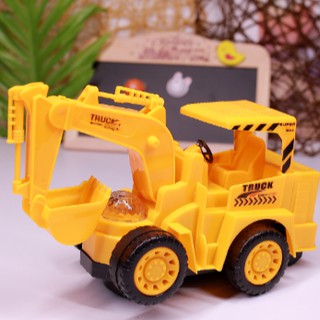 combo đồ chơi xe cẩu và xe chở đất cho bé