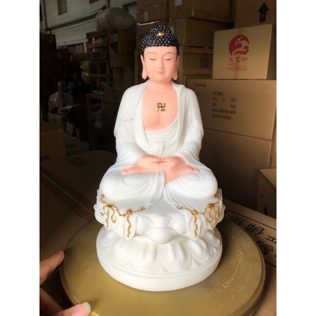 Tam Thánh Phật bằng đá cao 30cm - Thích Ca-Quan Âm-Đại Thế Chí