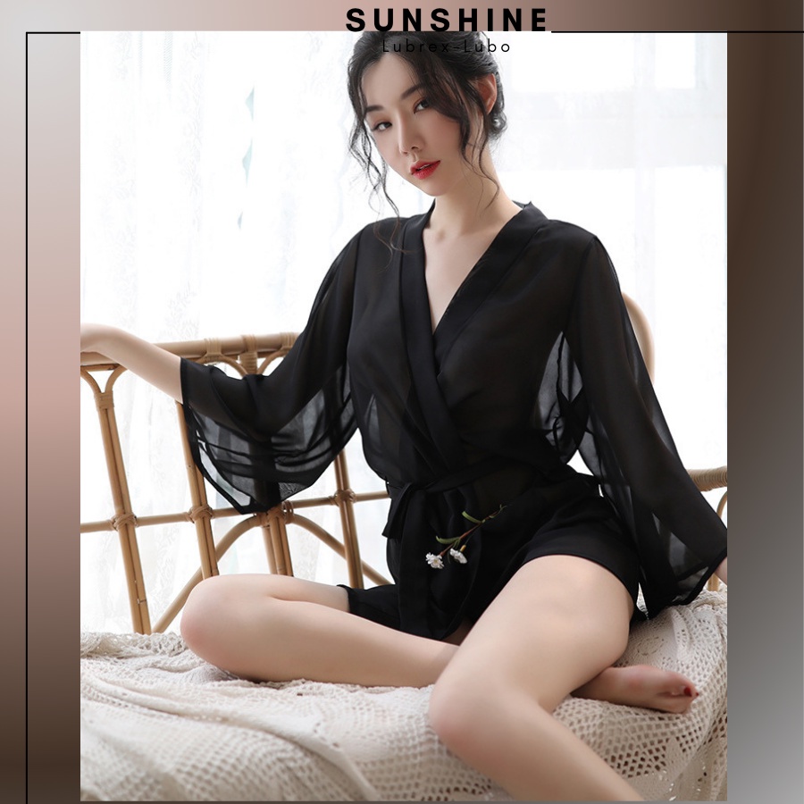 Áo Choàng Ngủ Sexy Voan Mỏng Xuyên Thấu Gợi Cảm SUNSHINE LUBREXLUBO _CN1132 | BigBuy360 - bigbuy360.vn