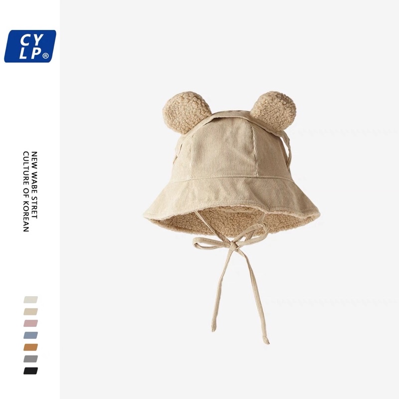 Nón Bucket tai gấu mang hai kiểu.