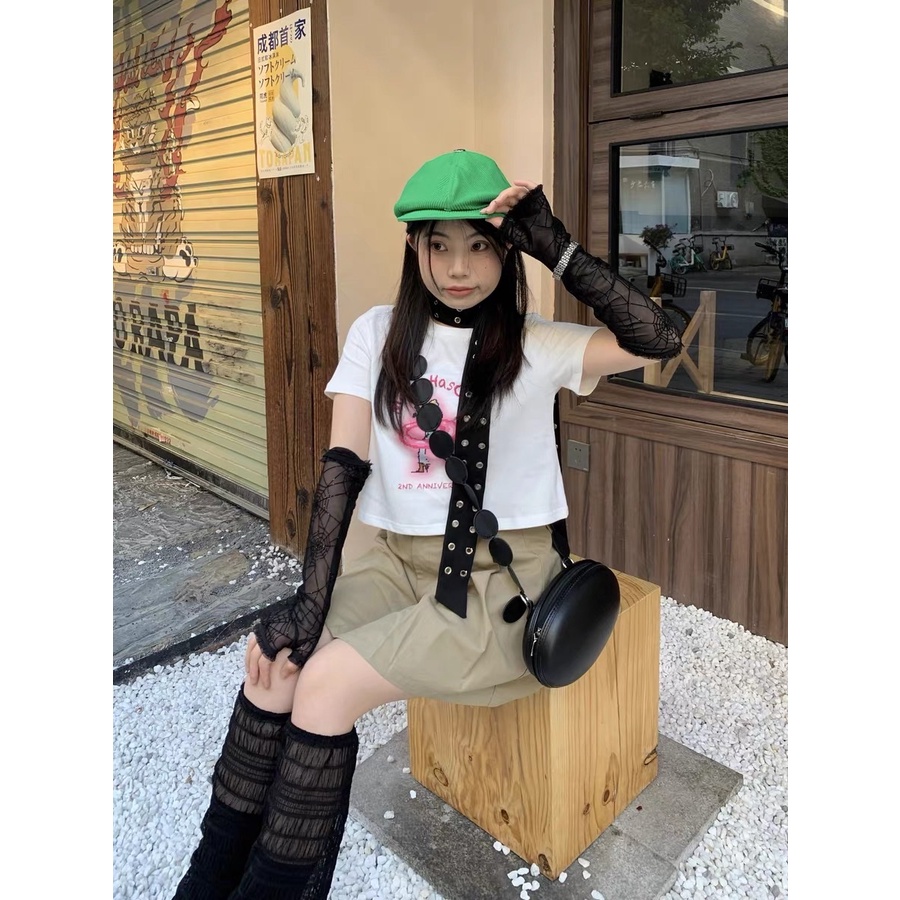 Găng Tay Họa Tiết Mạng Nhện Hở Ngón Cosplay Halloween - Vani Store - PKTT0025