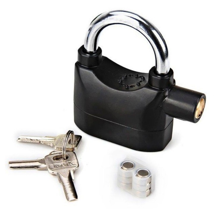 Khóa Chống Trộm Xe Máy / Khóa Cửa Alarm Lock Thông Minh Có Còi Báo Động Tặng Kèm Pin