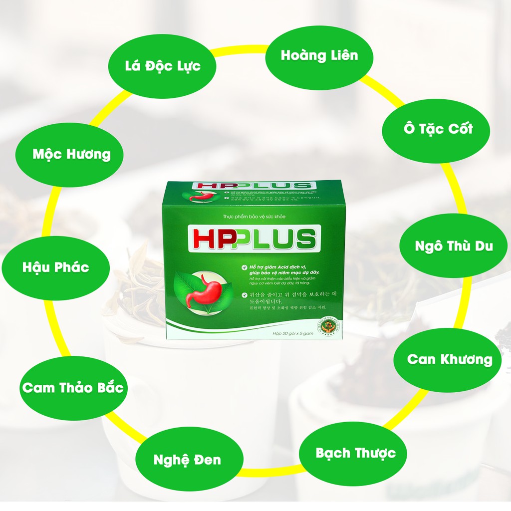 [Combo 2 Hộp] Dạ Dày HP PLus Hỗ Trợ Tiêu Viêm Lành Loét Diệt Vi Khuẩn HP Dạ Dày