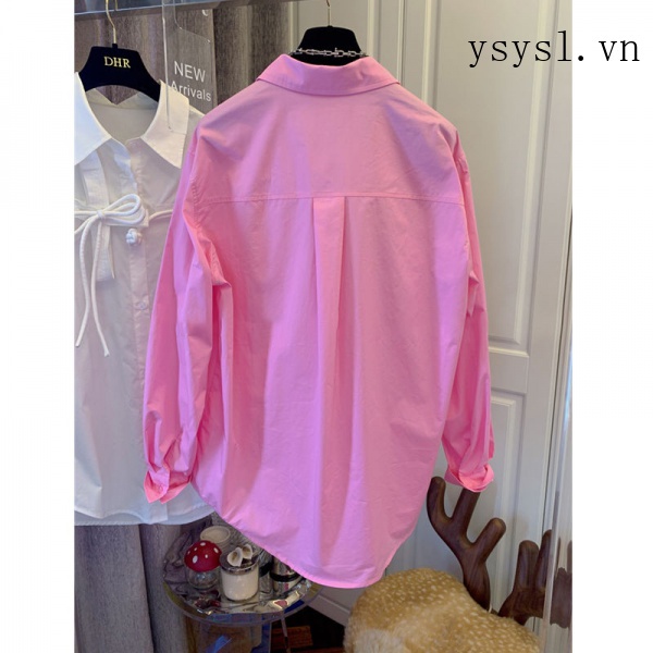 Áo Sơ Mi Cotton Trơn Tay Dài Dáng Rộng Cài Nút Phong Cách Trung Hoa 2022 Cho Nữ